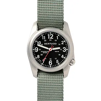 Чоловічий годинник Bertucci 11051 A-2S FIELD - BLACK DIAL, DEFENDER DRAB NYLON BAND