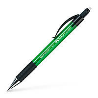 Механічний олівець з гумкою Faber-Castell Grip Matic, 0,5 мм, Зелений пластиковий корпус + ергономічна вставка