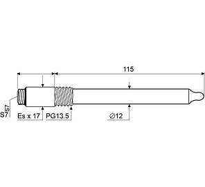 PH-електрод промисловий (високотемпературний) Delta OHM KPI 10, фото 3