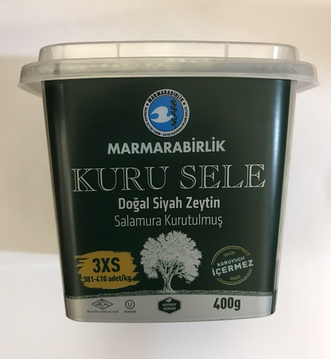 Оливки в'язані Marmarabirlik 400 г 3XS (381-410 adet/kg)