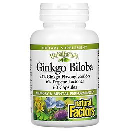 Ginkgo Biloba Natural Factors 60 капсул