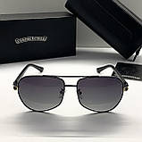 Чоловічі сонцезахисні окуляри Chrome Hearts 5078-2 black, фото 3