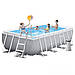 Каркасний басейн Intex 26792, 488*244*107 см, сходи, фільтр-насос (3785 л/ч), тент, підстилка, фото 2