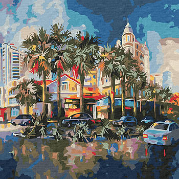 Картина за номерами Курортне місто Ідейка 50х50 (KHO3600)