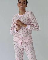 Женский домашний костюм муслин премиум нежно-розовый размер S Sks055033
