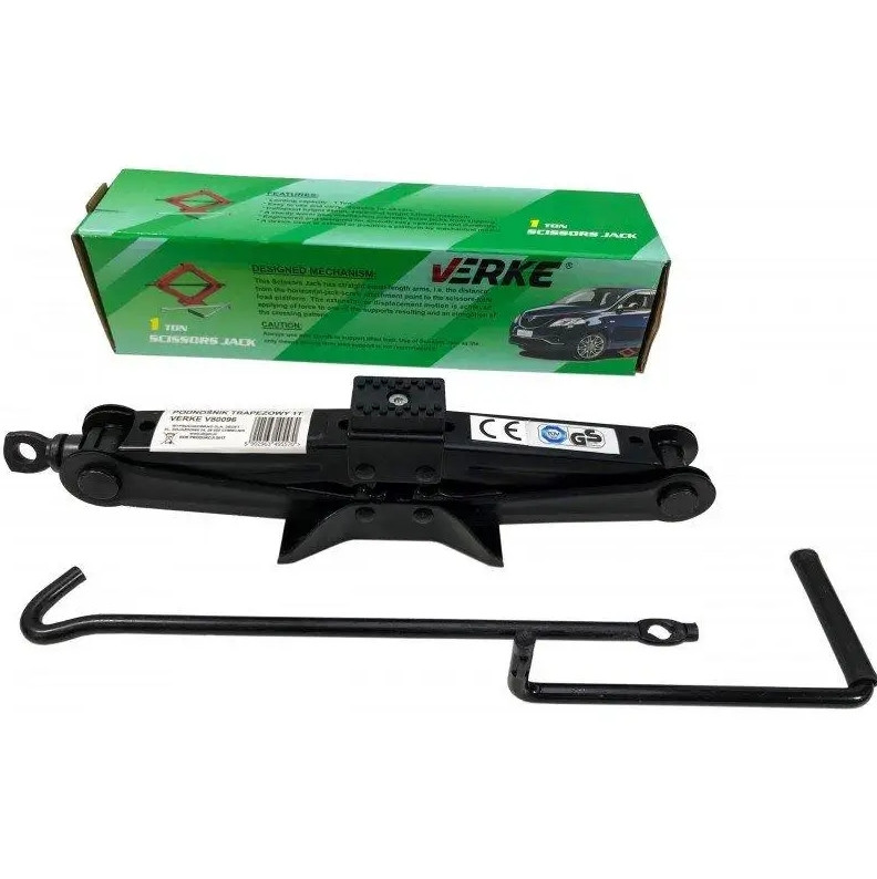 Домкрат ромбоподібний механічний Verke 1т (V80096), фото 1