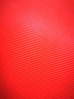 Плівка під Карбон червоний 3D з микроканалами. Ширина 1,52 м., фото 2