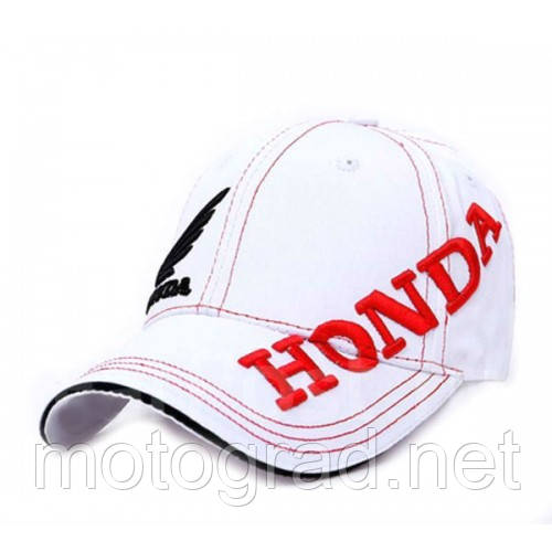 Бейсболка біла 100% бавовна HONDA, фото 1