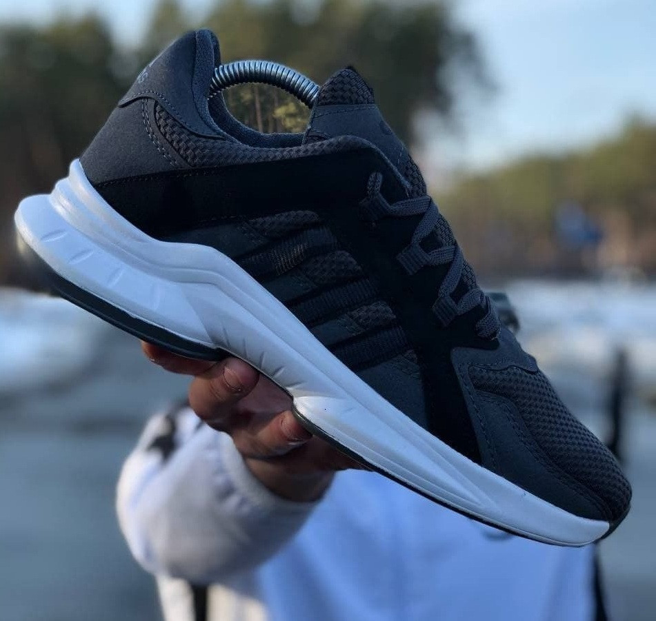Чоловічі кросівки Adidas Адідас літні в сітку весна-літо сірі. Живе фото, фото 1