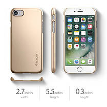 Чехол Spigen для iPhone SE 2022/ 2020/ 8/ 7 Thin Fit, Champagne Gold (042CS20732), фото 6