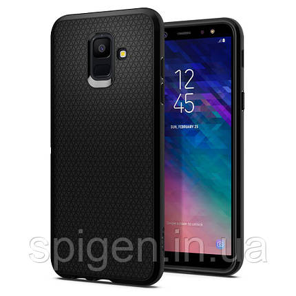 Чехол Spigen для Samsung Galaxy A6 (2018) Liquid Air, Matte Black (596CS24093), фото 1