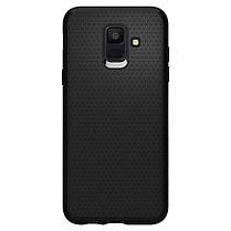 Чехол Spigen для Samsung Galaxy A6 (2018) Liquid Air, Matte Black (596CS24093), фото 4