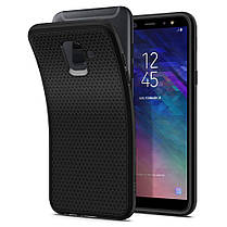Чехол Spigen для Samsung Galaxy A6 (2018) Liquid Air, Matte Black (596CS24093), фото 6