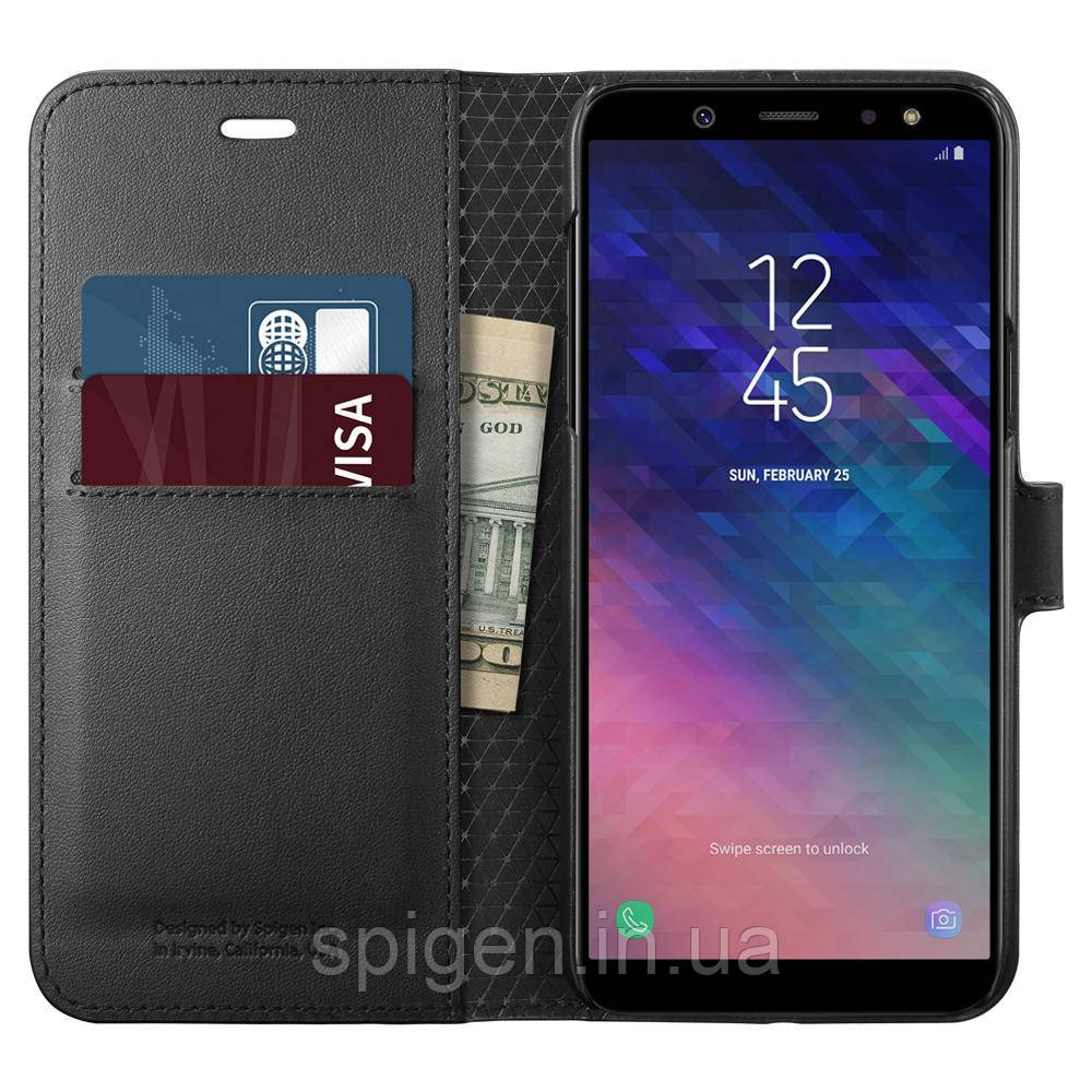 Книжка-Чохол Spigen для Samsung Galaxy A6 (2018) Wallet S, Black (596CS24092)