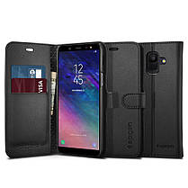 Книжка-Чохол Spigen для Samsung Galaxy A6 (2018) Wallet S, Black (596CS24092), фото 3