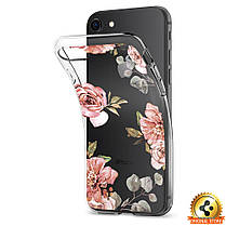 Чехол Spigen для iPhone SE 2022/ 2020/ 8/ 7 Liquid Crystal Aquarelle, Rose (054CS22619), фото 6
