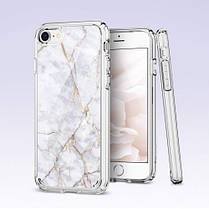 Чехол Spigen для iPhone SE 2020/8/7 Ultra Hybrid 2 Marble, Carrara White (054CS24049), фото 2