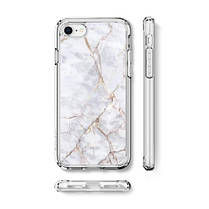 Чехол Spigen для iPhone SE 2022/ 2020/ 8/ 7, Ultra Hybrid 2 Marble, Carrara White (054CS24049), фото 6