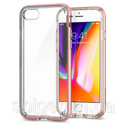Чехол Spigen для iPhone SE 2022/ 2020/ 8/ 7 Neo Hybrid Crystal 2, Rose Gold (054CS22364), фото 1