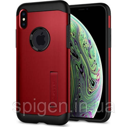 Чохол Spigen для iPhone XS/X Slim Armor, Merlot Red (063CS25138), фото 1