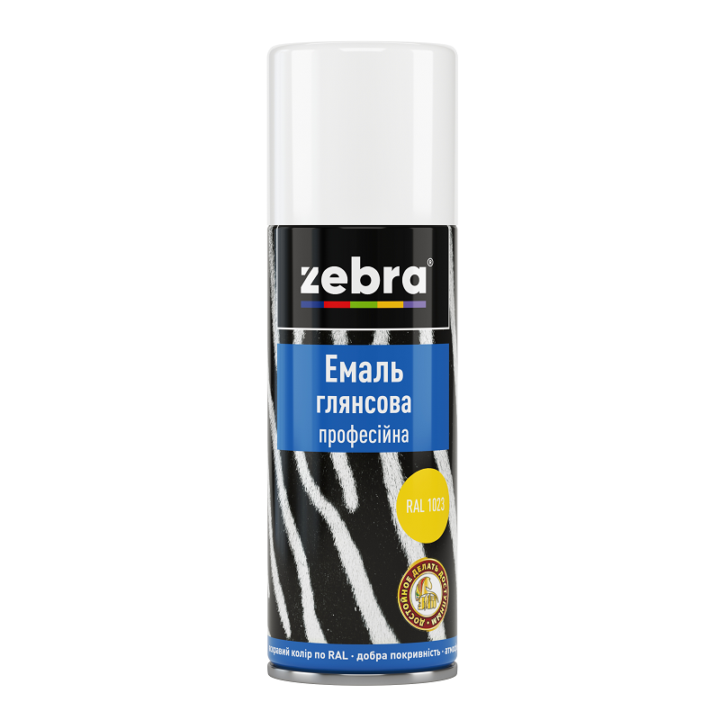 Фарба аерозольна емаль 400мл RAL3020 Червона глянцева Zebra |краска эмаль аерозольна