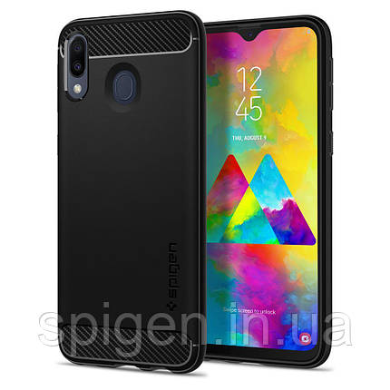 Чохол Spigen для Samsung Galaxy M20 Rugged Armor, Black (610CS25968), фото 1