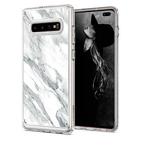 Чехол Spigen для Samsung Galaxy S10 Ciel by CYRILL, White Marble (605CS25824)