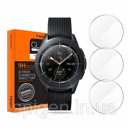 Захисне скло Spigen для Samsung Galaxy Watch (42mm) GLAS.tR Slim, 3шт (600GL25075), фото 1