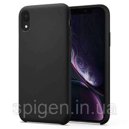 Чохол Spigen для iPhone XR Silicone Fit, Black (064CS25652), фото 1