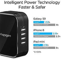 Мережевий блок Spigen Essential 4-Port USB Wall Charger F401, Black (000AD23962), фото 5