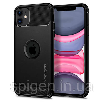 Чохол Spigen для iPhone 11 Rugged Armor, Black (076CS27183), фото 1