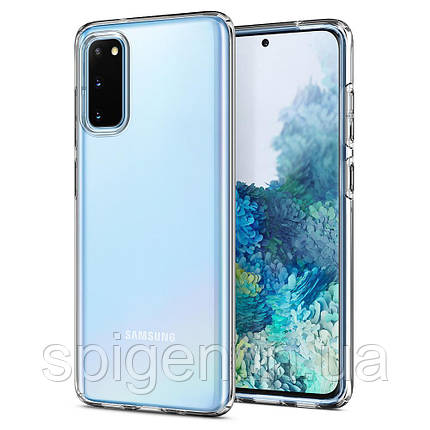 Чохол Spigen для Samsung Galaxy S20 Liquid Crystal, Crystal Clear (ACS00789), фото 1