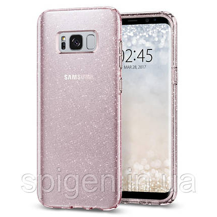 Чохол Spigen для Samsung Galaxy S8 Plus Liquid Crystal Glitter, Rose Quartz (571CS21667), фото 1