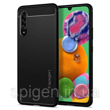 Чохол Spigen для Samsung Galaxy A90 5G Rugged Armor, Matte Black (ACS00371), фото 1