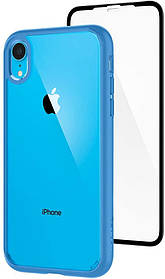 Чохол Spigen для iPhone XR Ultra Hybrid 360, Blue (+ захисне скло) (064CS25349)