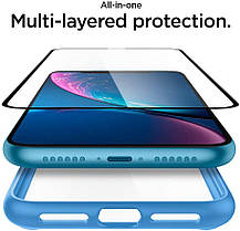 Чохол Spigen для iPhone XR Ultra Hybrid 360, Blue (+ захисне скло) (064CS25349), фото 5