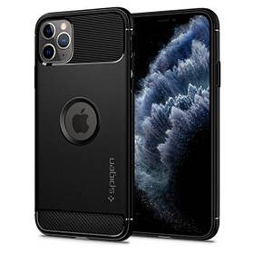 Чохол Spigen для iPhone 11 Pro Rugged Armor, Black (077CS27231)