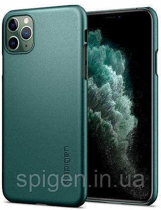 Чохол Spigen Thin Fit для iPhone 11 Pro Max, Midnight Green (ACS00410), фото 1