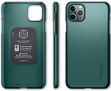 Чохол Spigen Thin Fit для iPhone 11 Pro Max, Midnight Green (ACS00410), фото 6