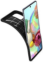 Чохол Spigen для Samsung Galaxy A51 Liquid Air, Matte Black (ACS00601), фото 2