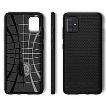 Чохол Spigen для Samsung Galaxy A51 Liquid Air, Matte Black (ACS00601), фото 4