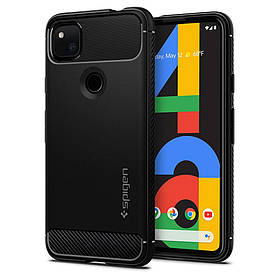 Чохол Spigen для Google Pixel 4a Rugged Armor, Matte Black (ACS01015)