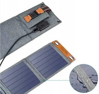 Сонячний зарядний пристрій 14 W 1xUSB B417 Solar Сонячна панель, фото 2