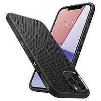 Чохол Spigen для iPhone 12 Pro Max — Liquid Air, Matte Black (ACS01617), фото 3