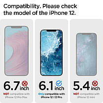 Захисне скло Spigen для iPhone 12 / 12 Pro (1шт) GLAS.tR Slim Full Cover, Black (AGL01512), фото 3