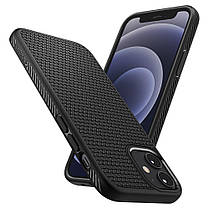 Чехол Spigen для iPhone 12 mini (5.4") - Liquid Air, Matte Black (ACS01744), фото 3