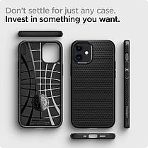 Чехол Spigen для iPhone 12 mini (5.4") - Liquid Air, Matte Black (ACS01744), фото 6