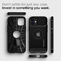 Чехол Spigen для iPhone 12 mini 5.4" (2020) Rugged Armor, Black (ACS01743), фото 3