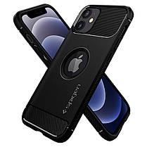 Чехол Spigen для iPhone 12 mini 5.4" (2020) Rugged Armor, Black (ACS01743), фото 6