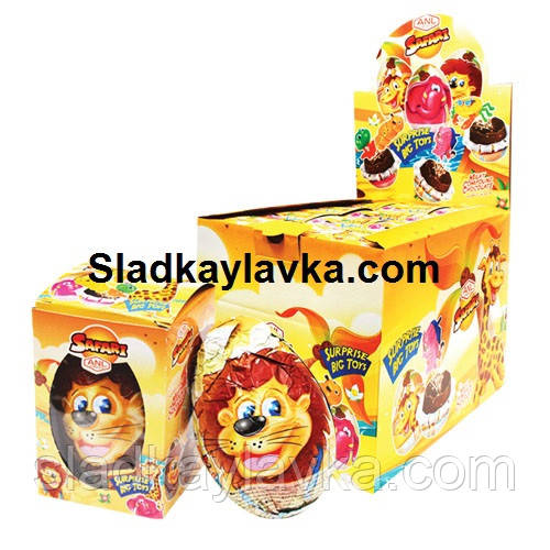 Яйце шоколадне SAFARI 24 шт., 60 г (ANL)